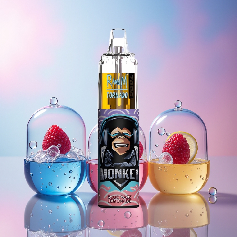 Fumot Tornado 7000 Einweg-Vape Blau-Rebe Limonade Schweiz Großhandel – 7000 Puffs, 14 ML E-Liquid, 850 MAH, Mesh Coil