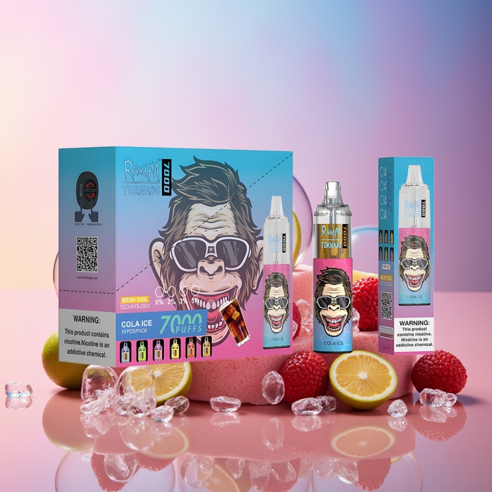 Fumot Tornado 7000 Einweg-Vape Cola-Eis - 7000 Züge, 14 ML E-Liquid, 850 MAH, Mesh Coil, Schweiz Großhandel