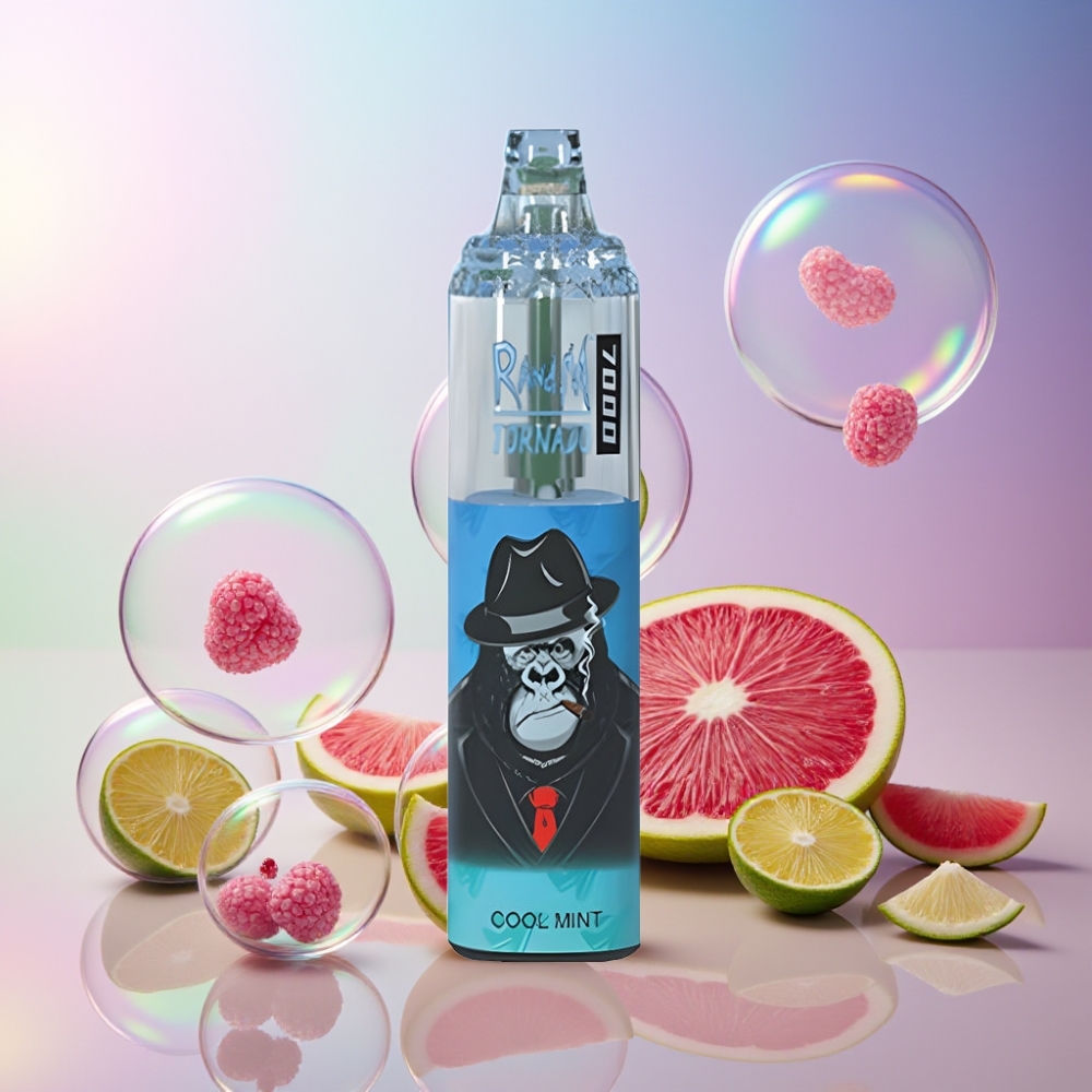 Fumot Tornado 7000 Einweg-Vape Cool Minze – 7000 Züge, 14 ML E-Liquid, Schweiz Großhandel