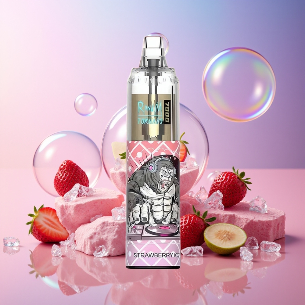 Fumot Tornado 7000 Einweg-Vape Erdbeer-Eis – 7000 Züge, 14 ML E-Liquid, Typ-C Port, Schweiz Großhandel