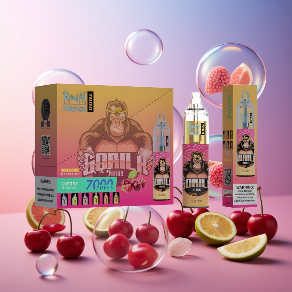 Fumot Tornado 7000 Einweg-Vape Kirsche - 7000 Puffs, 14 ML E-Liquid, 850 MAH, Mesh Coil, Schweiz Großhandel