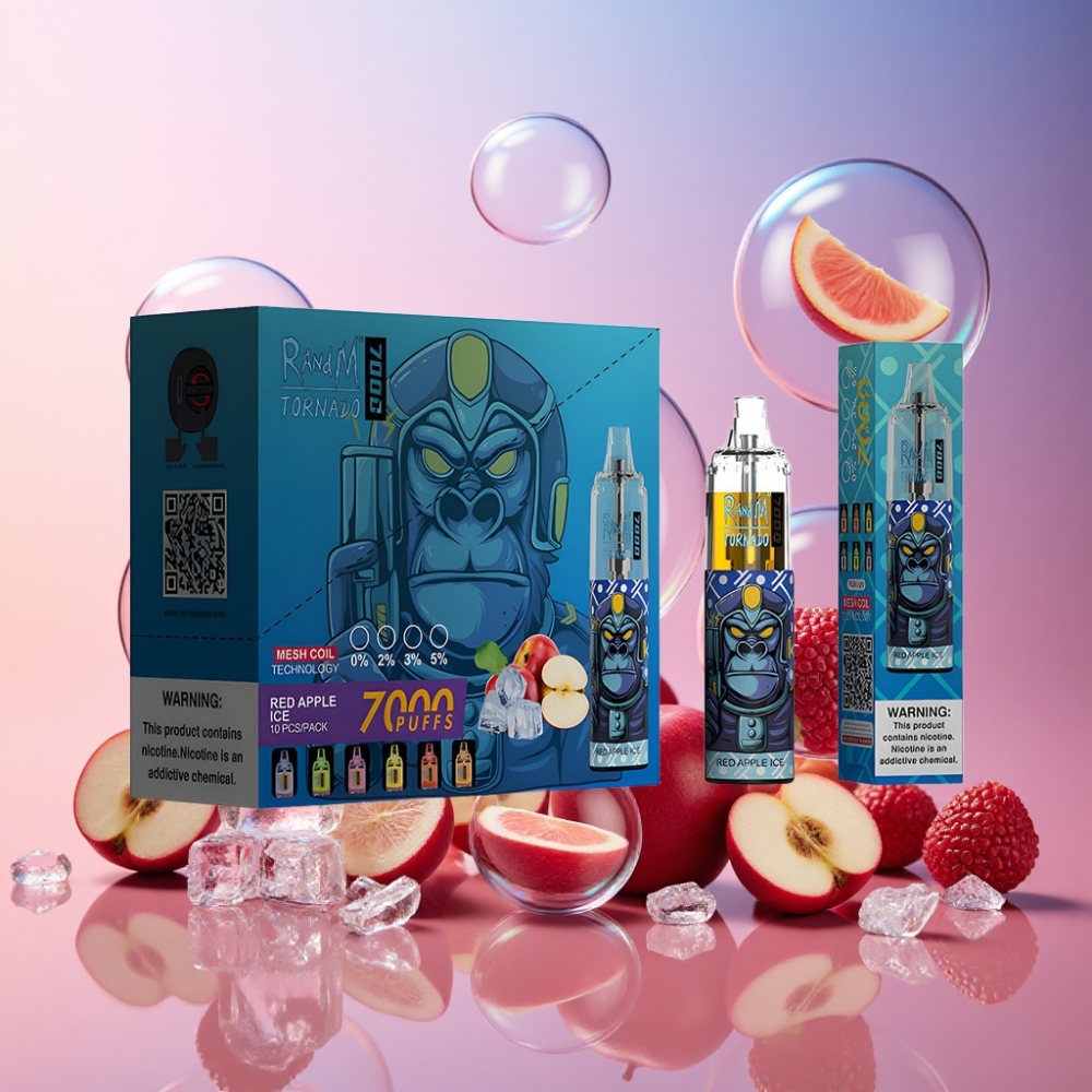 Fumot Tornado 7000 Einweg-Vape Red Apple Ice (14ML, 850MAH, Mesh Coil, Schweiz großhandel)