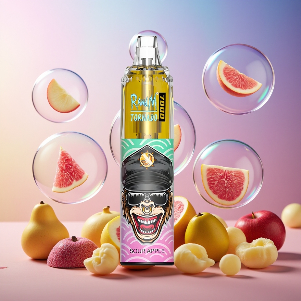Fumot Tornado 7000 Einweg-Vape Saurer Apfel 7000 Puffs 14ML 850MAH Schweiz großhandel