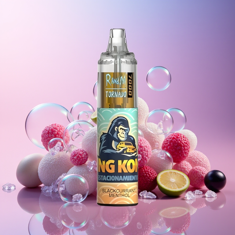 Fumot Tornado 7000 Einweg-Vape Schwarzbeere Minze - 7000 Züge, 14 ML E-Liquid, 850 MAH, Mesh Coil, Schweiz Großhandel