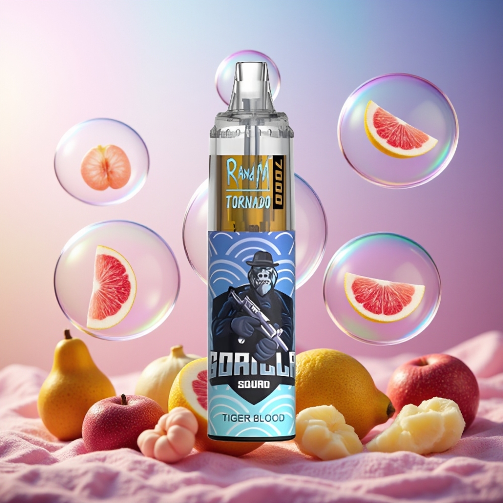 Fumot Tornado 7000 Einweg-Vape Tigerblut – 7000 Puffs, 14 ML E-Liquid, Mesh Coil, Schweiz Großhandel