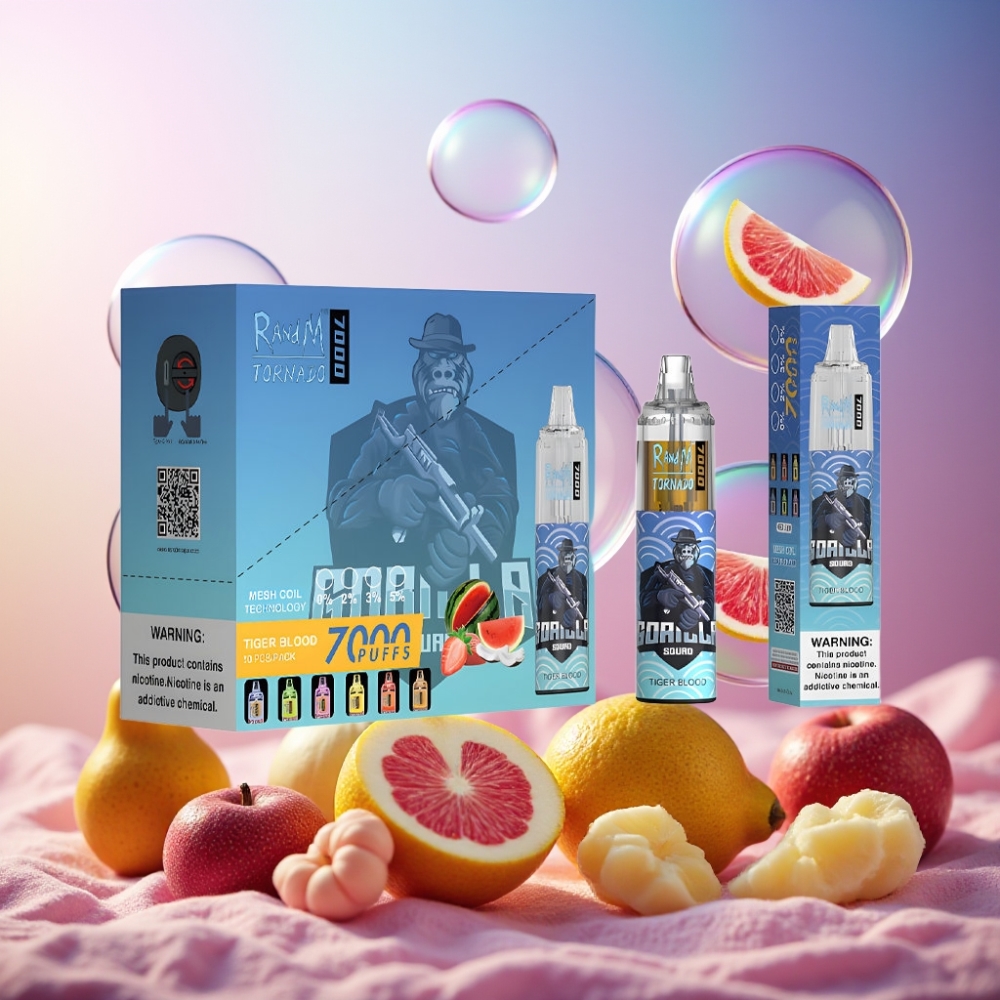 Fumot Tornado 7000 Einweg-Vape Tigerblut – 7000 Puffs, 14 ML E-Liquid, Mesh Coil, Schweiz Großhandel