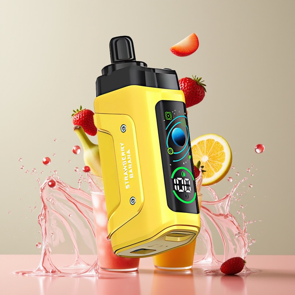 Razz Bar 45000 Puffs Einweg-Vape Erdbeer Banane – 45000 Züge, 1.0 Ohm Mesh Coil, Schweiz Großhandel