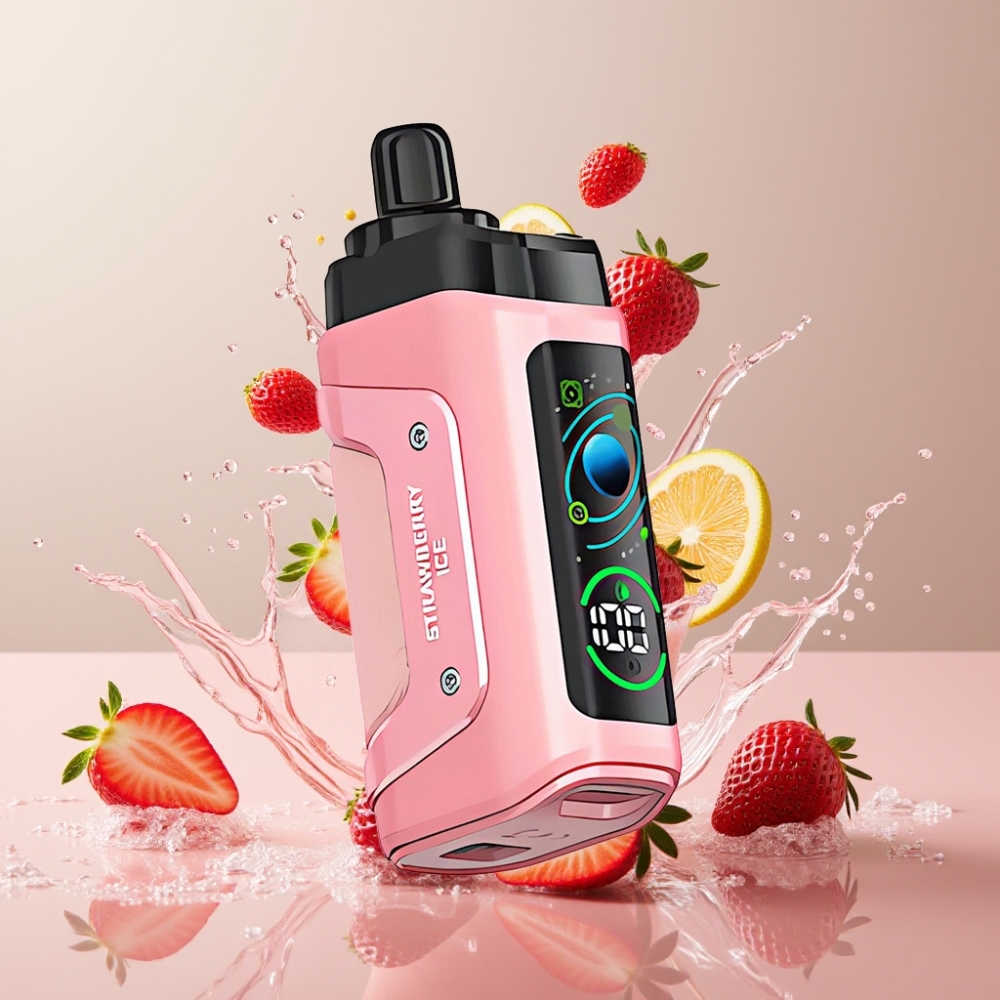 Razz Bar 45000 Puffs Einweg-Vape Erdbeer-Eis – 45000 Züge, 1.0 Ohm Mesh Coil, Typ-C-Ladung, Schweiz Großhandel