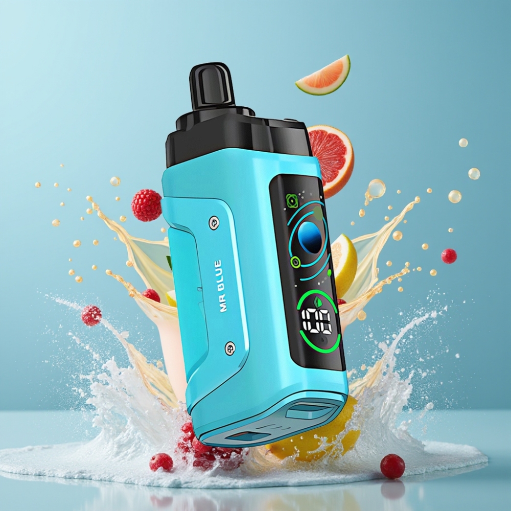 Razz Bar 45000 Puffs Einweg-Vape Herr Blau – 45000 Puffs, 1.0 Ohm Mesh Coil, Typ-C aufladbar Schweiz Großhandel