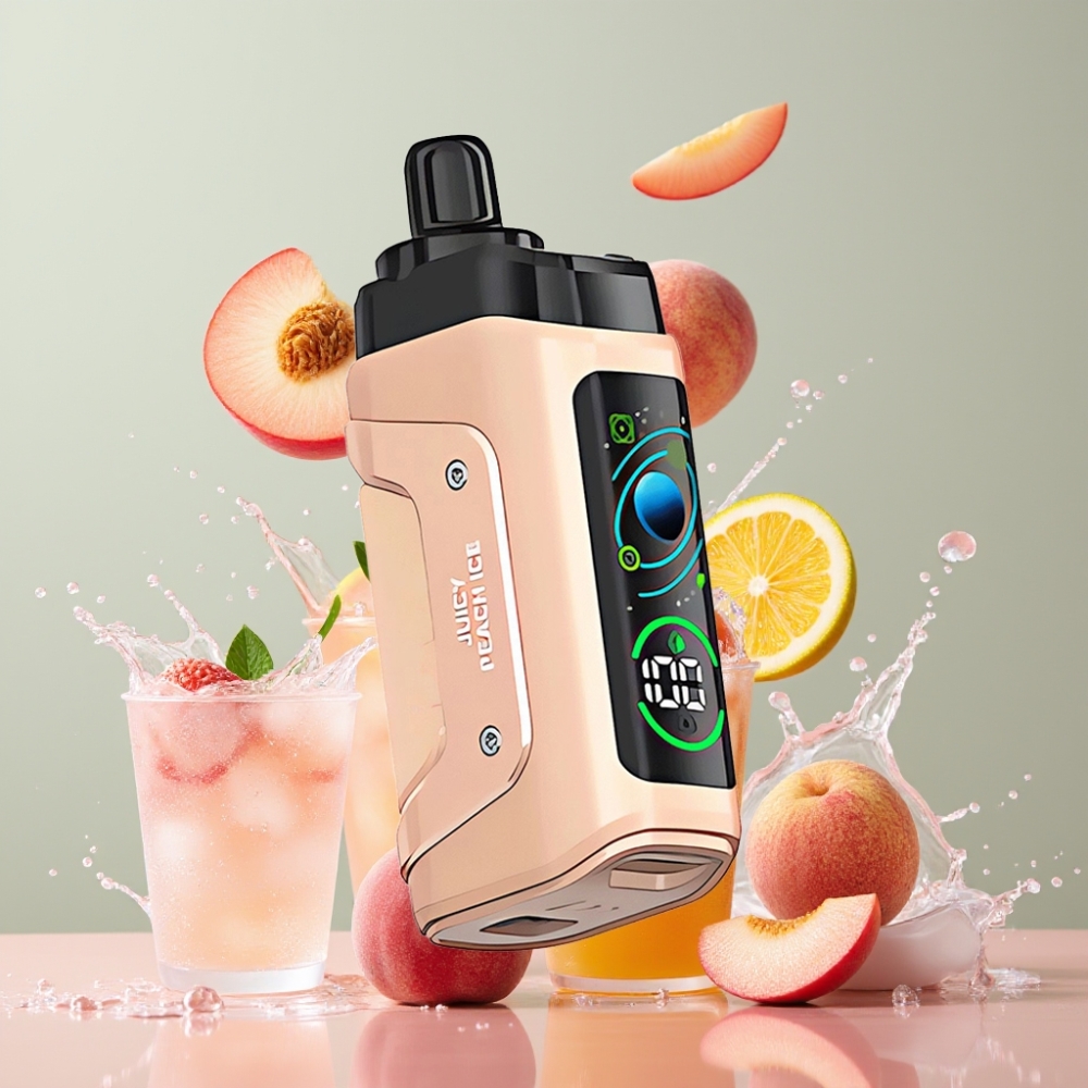 Razz Bar 45000 Puffs Einweg-Vape Saftiger Pfirsich Eis – 45000 Züge, 1.0 Ohm Mesh Coil, Schweiz Großhandel