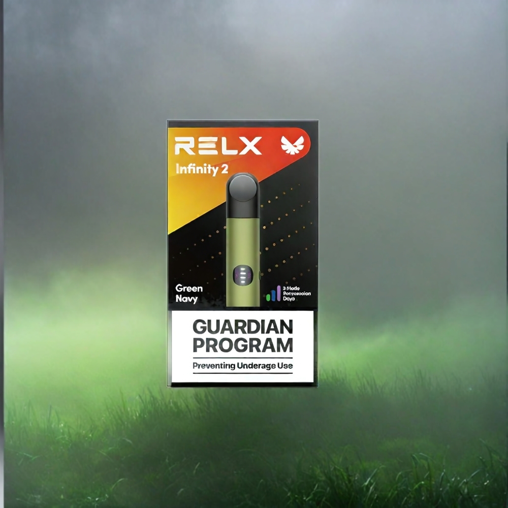 RELX Infinity 2 Vape Device Green Navy – 3 einstellbare Leistungsmodi, 440mAh Akku, Schweiz Großhandel