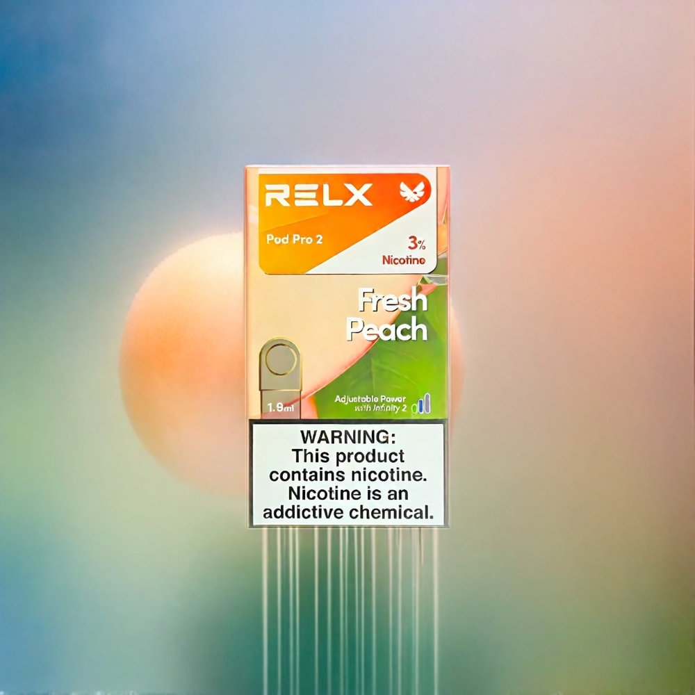 RELX Pod Pro 2 Schweiz Großhandel – 5% Nikotin, 600 Züge, 1.9ml, Smooth Mode (6.5W), Frischer Pfirsich