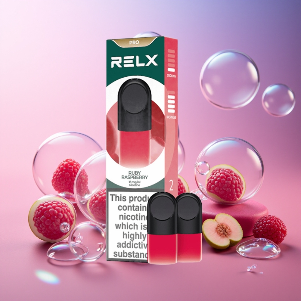RELX Pod Pro Ruby Himbeer – 1,8 % Nikotin, 1,9 ml Flüssigkeit, Schweiz Großhandel