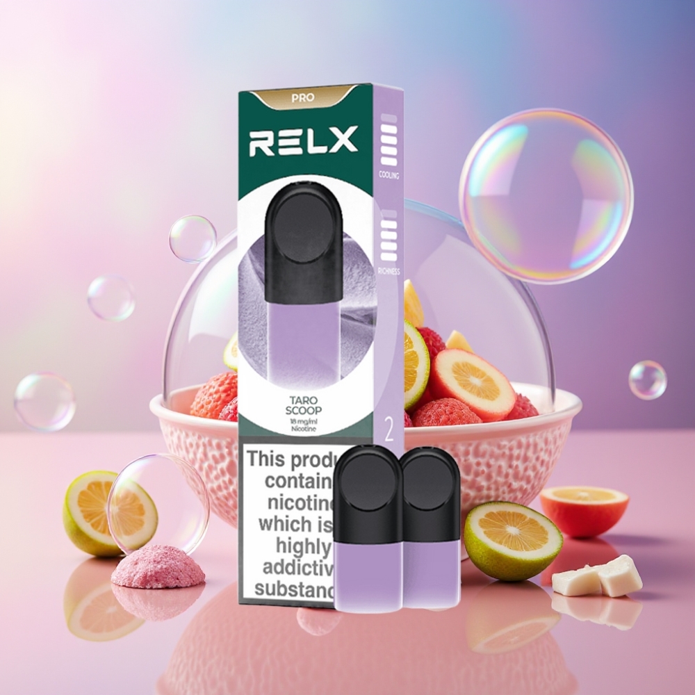 RELX Pod Pro Taro Schaufel – Großartiger Geschmack, 1,8% Nikotin, 1,9 ml, Schweiz Großhandel
