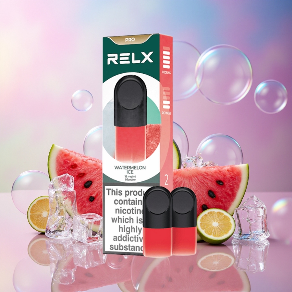 RELX Pod Pro Wassermelone Eis - 1,8% Nikotin, 1,9 ml, Großartiger Geschmack & Super Smooth Experience, Schweiz Großhandel