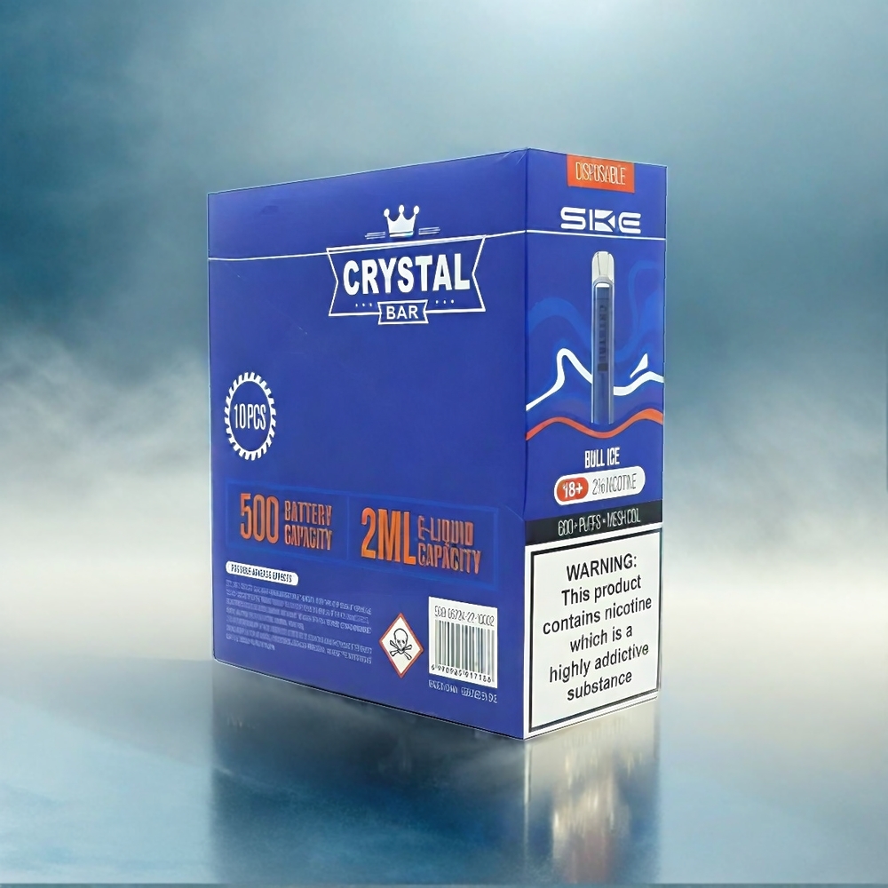 SKE Crystal BAR 600 – 0%/2% Nikotin, 500mAh, 600 Puffs, Schweiz Großhandel – Vape Bull Ice