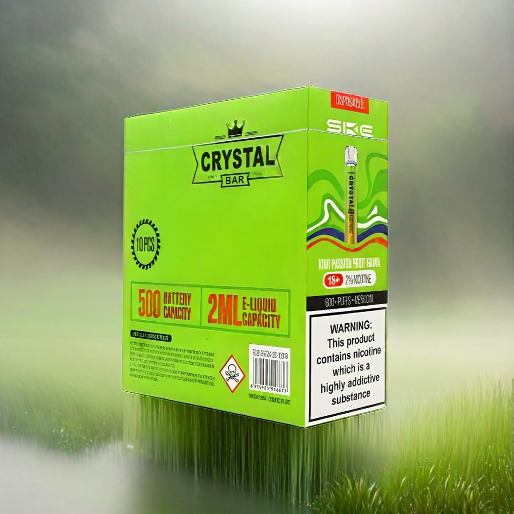 SKE Crystal BAR 600 2% Nikotin 600 Puffs 500mAh Schweiz Großhandel Kiwi Passion Guava