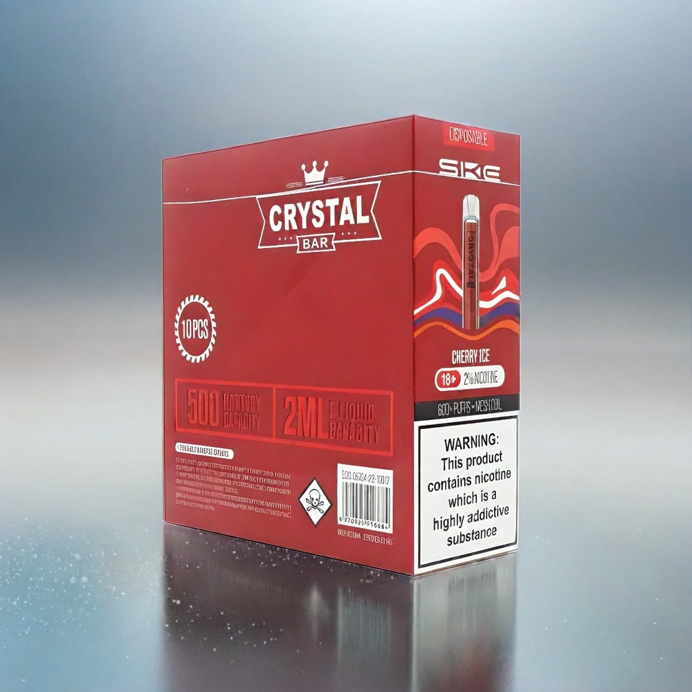 SKE Crystal BAR 600 Cherry Ice 0% 2% Nikotin 500mAh 600 Puffs Schweiz Großhandel