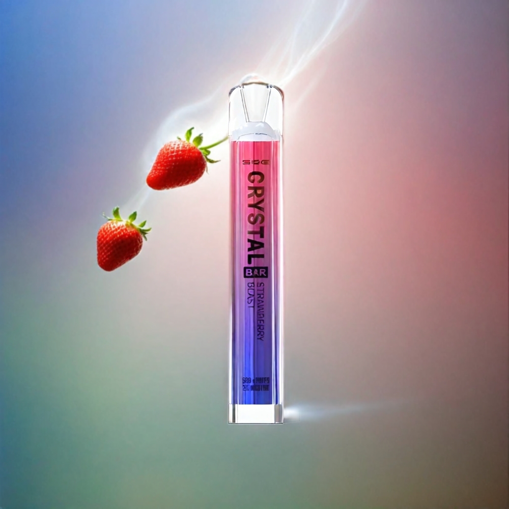 SKE Crystal BAR 600 Erdbeer-Explosion – 0% & 2% Nikotin, 600 Züge, 500mAh Akku, Schweiz Großhandel