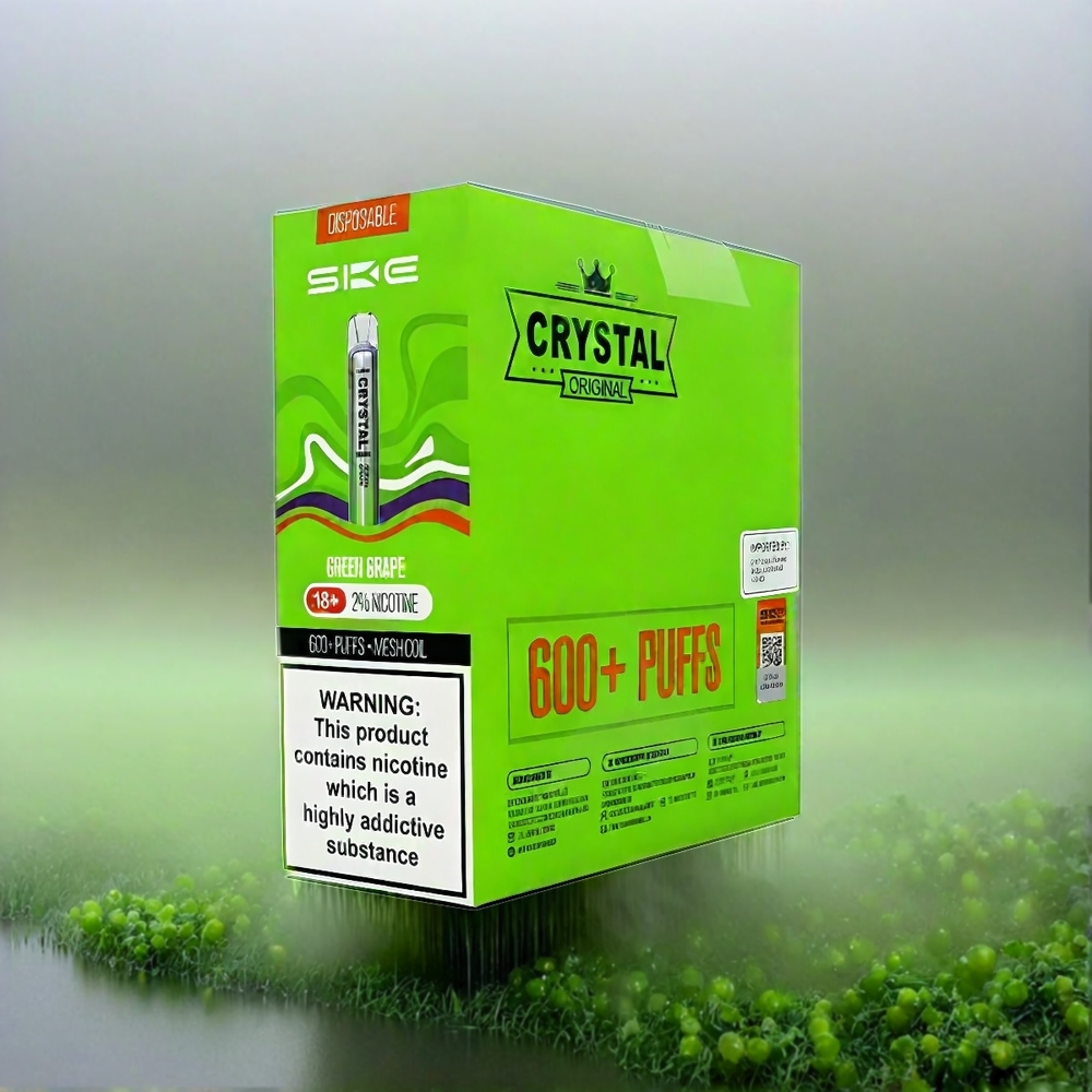 SKE Crystal BAR 600 Green Grape 0% Nikotin 500mAh 600 Züge Schweiz Großhandel