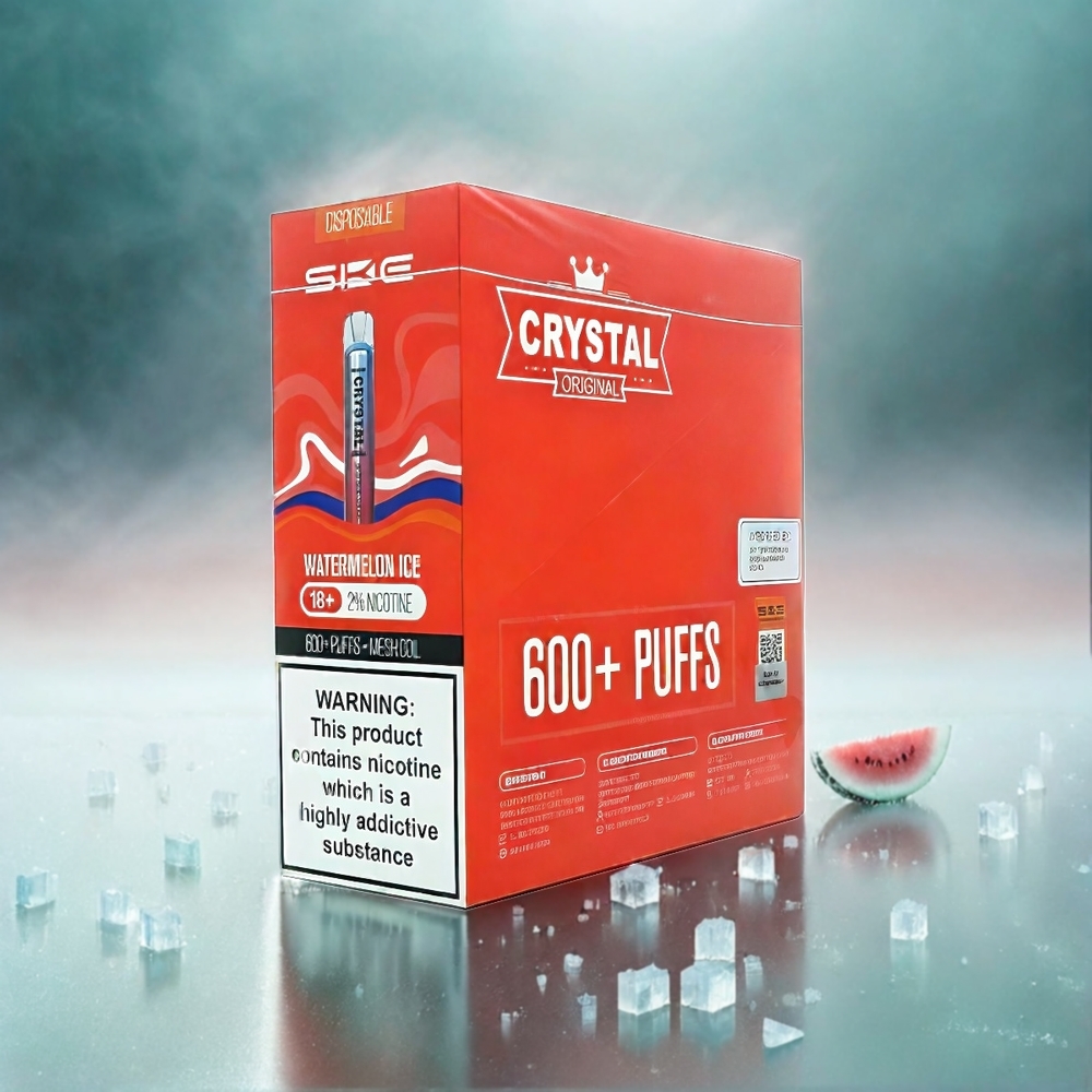 SKE Crystal BAR 600 Schweiz Großhandel – 0% Nikotin, 500mAh, 600 Puffs, Wassermelone Eis