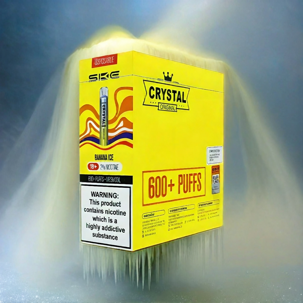 SKE Crystal BAR 600 Vape Bananen-Eis 0% Nikotin 600 Puffs 500mAh Schweiz Großhandel
