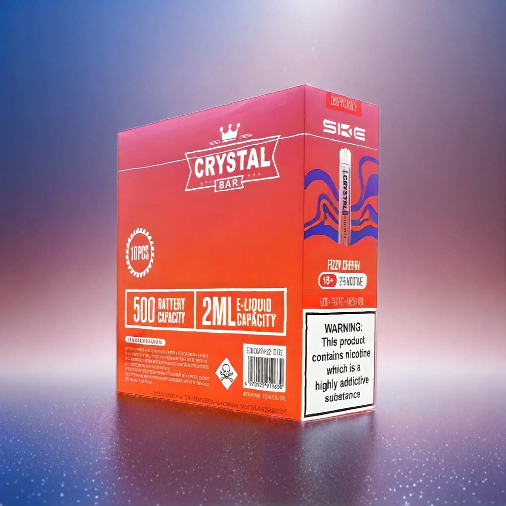 SKE Crystal BAR 600 Vape Fizzy Cherry (0%, 500mAh, 600 Puffs) Schweiz großhandel
