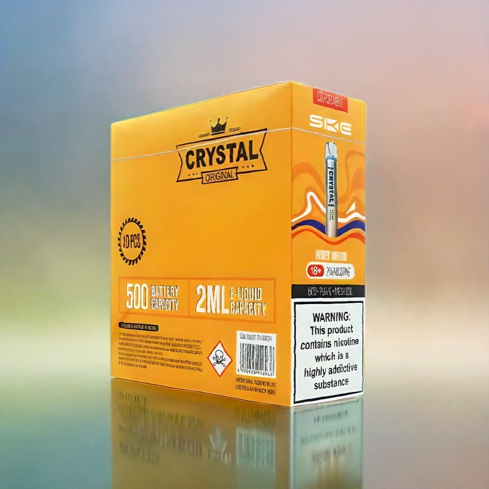 SKE Crystal BAR 600 Vape Honigmelone Schweiz Großhandel – 0%/2% Nikotin, 600 Puffs, 500mAh