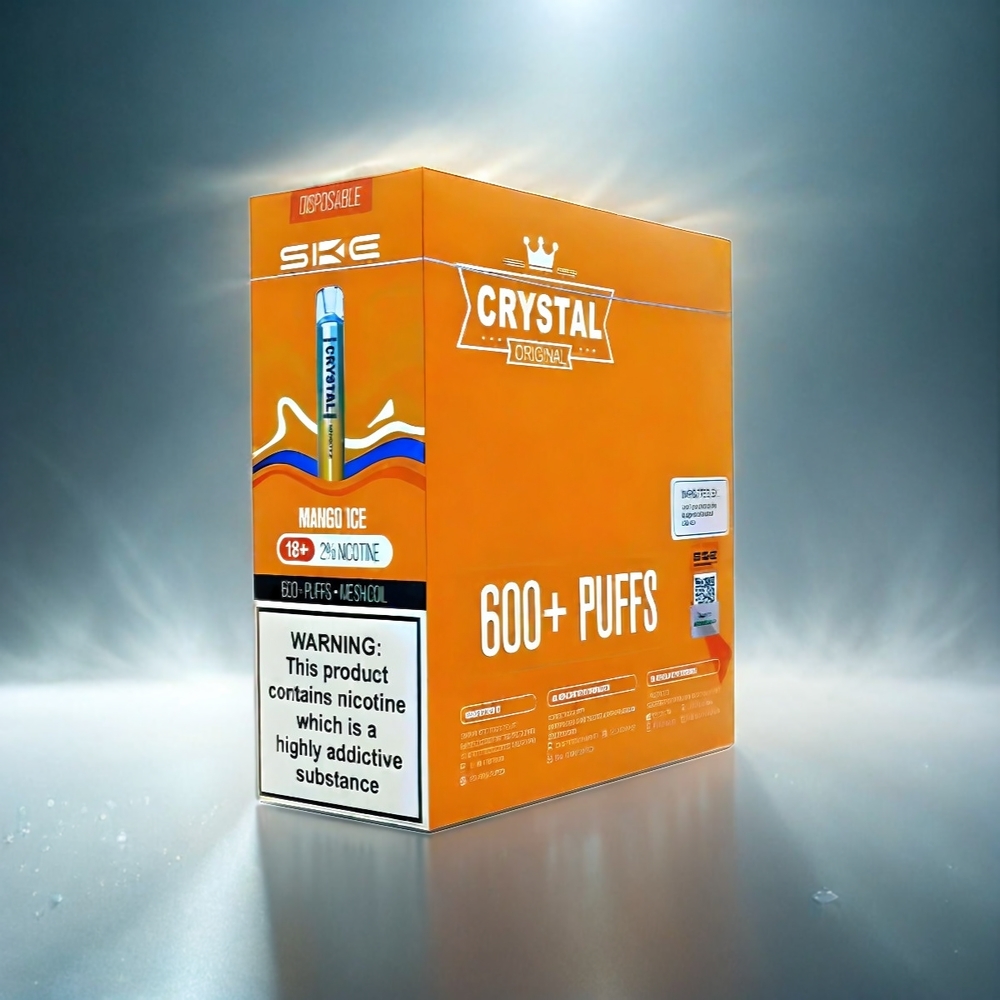 SKE Crystal BAR 600 Vape Mango Eis – 600 Puffs, 500mAh, 2.0ml E-Liquid, Schweiz Großhandel