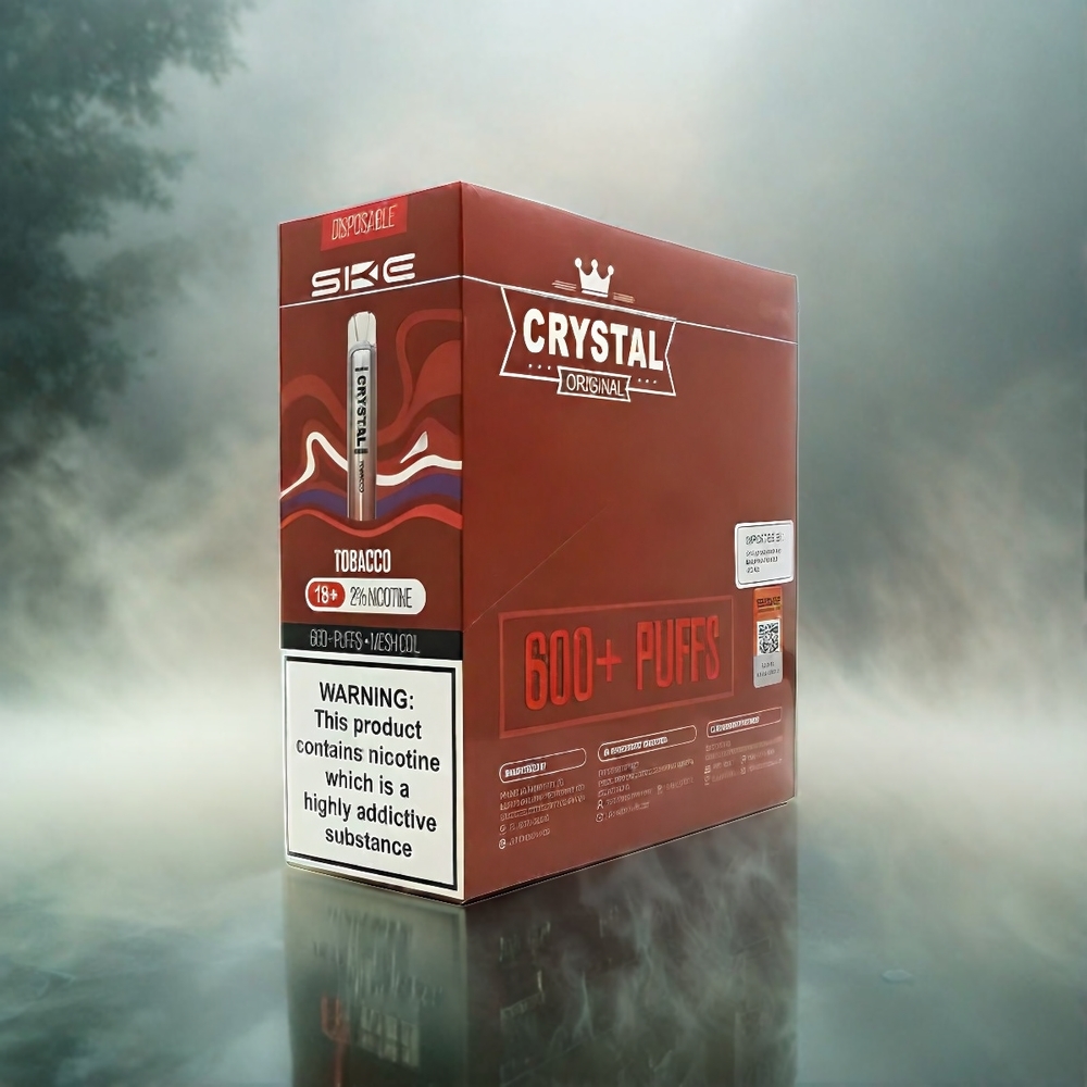 SKE Crystal BAR 600 Vape Tabak 0% & 2% Nikotin, 500mAh, 600 Züge, Schweiz Großhandel