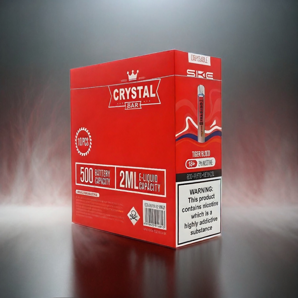SKE Crystal BAR 600 Vape Tigerblut (0% Nikotin, 500mAh, 600 Züge) Schweiz großhandel