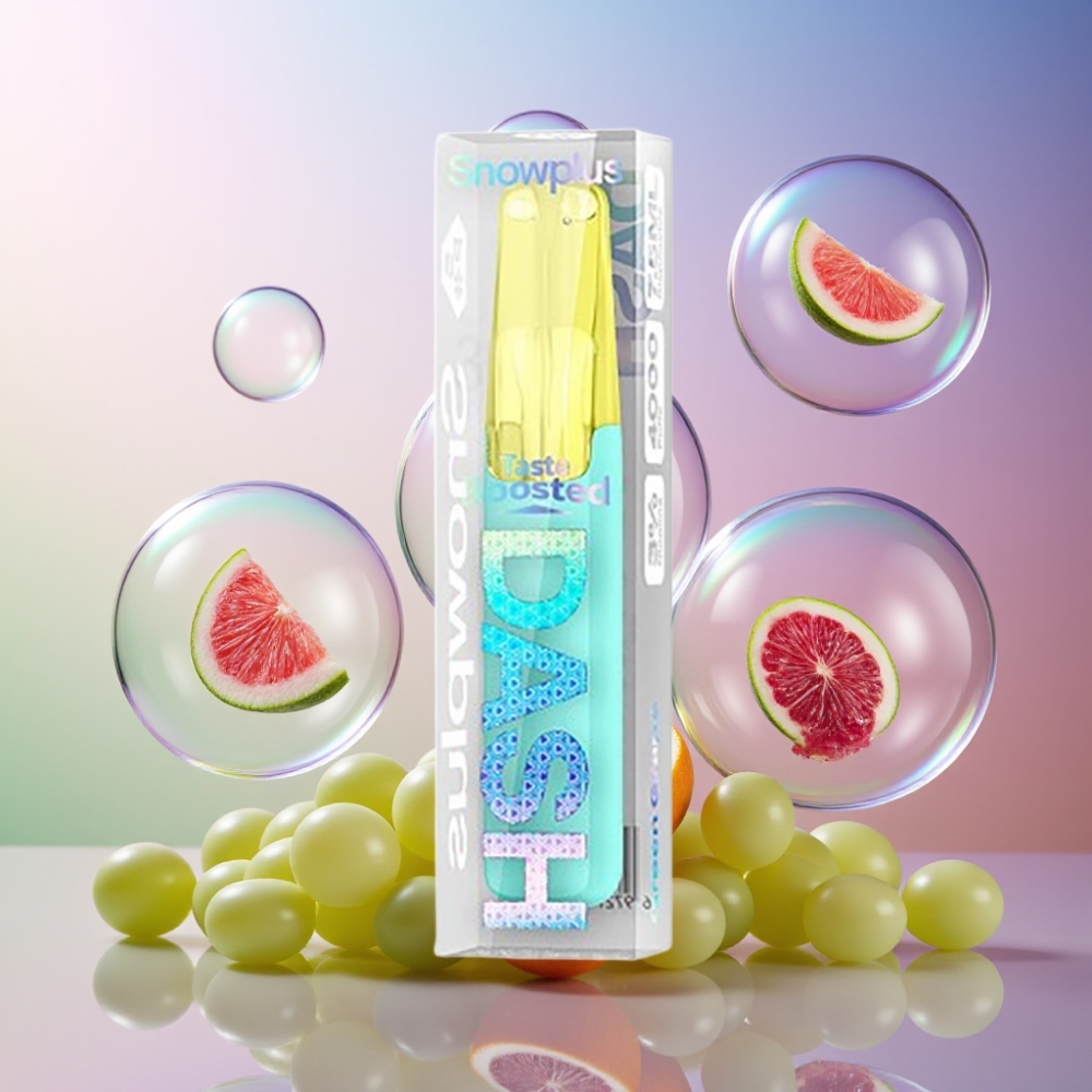 Snowplus Dash 4000 Puffs Disposable Device Grüne Traube mit Keramik-Atomizer, 7,5 ml, 530 mAh – Schweiz Großhandel