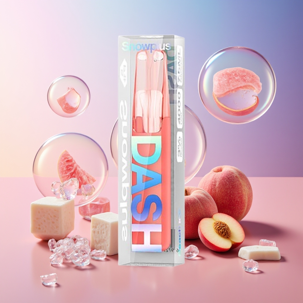 Snowplus Dash 4000 Puffs Disposable Device Pfirsich Eis, Keramik Atomizer, 7,5 ml, Schweiz Großhandel