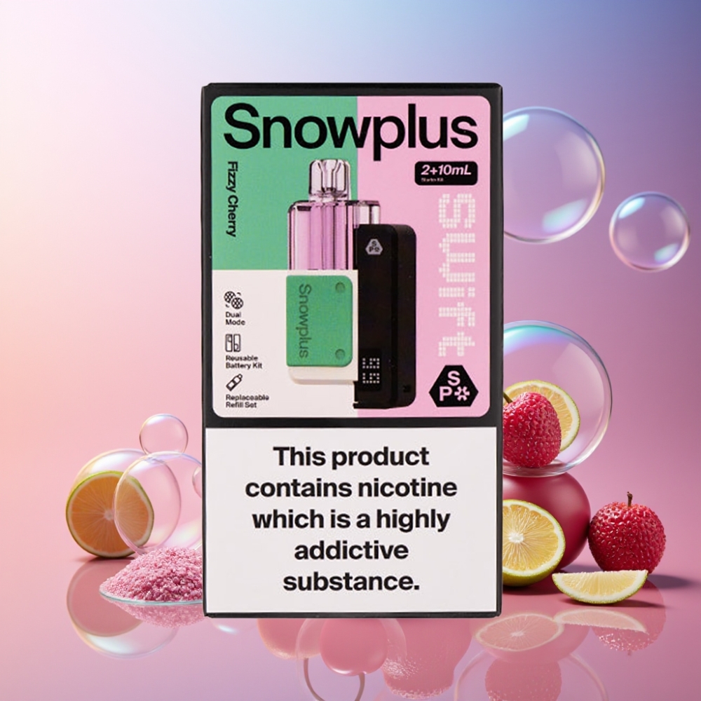 Snowplus Swift 5000 Puffs Prefilled Pod Kit Fizzy Cherry (Erfrischende Kirsche) – 1000 mAh, 2+10 ml, Dual Mesh – Schweiz Großhandel