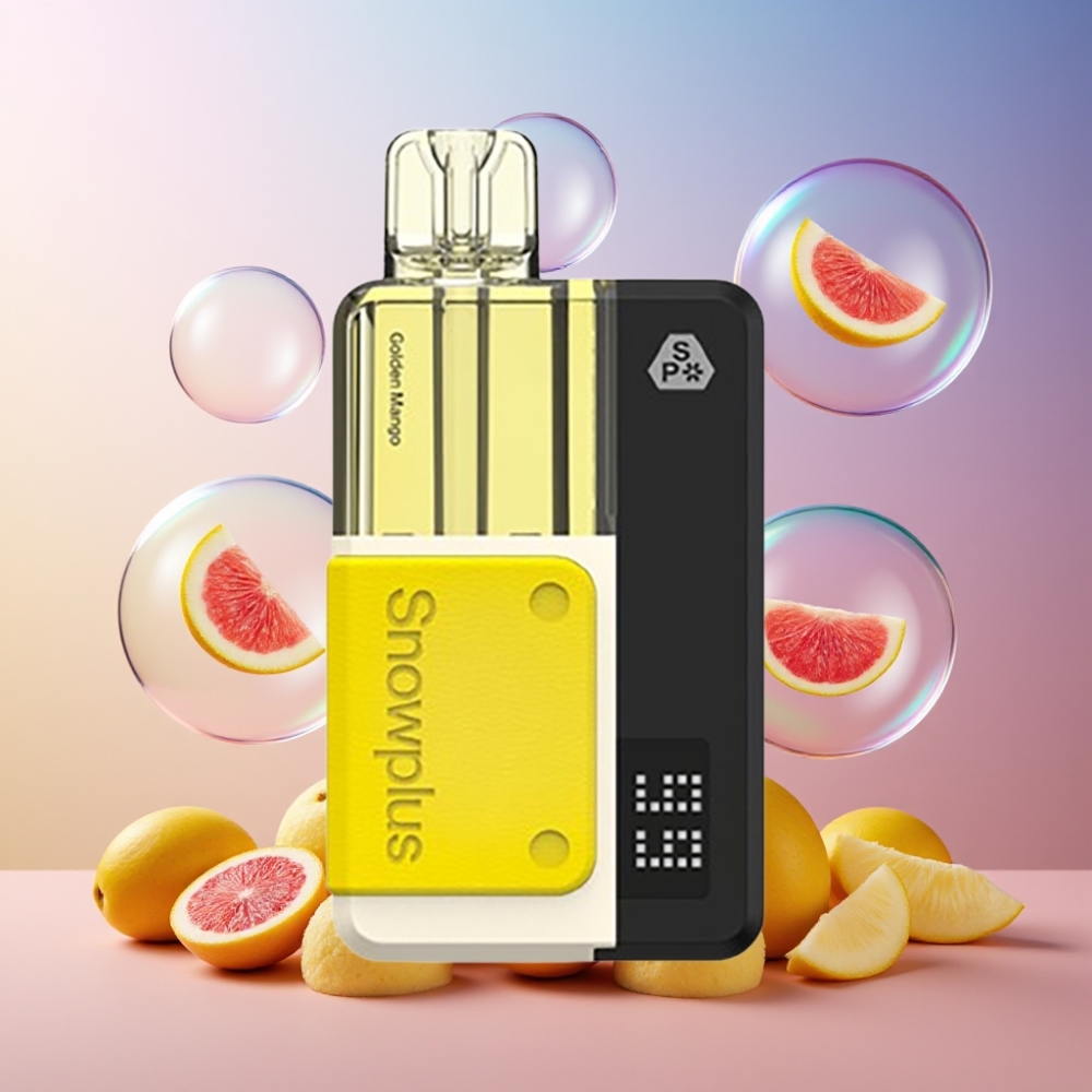 Snowplus Swift 5000 Puffs Prefilled Pod Kit Golden Mango (Goldene Mango) – 1000 mAh, 2+10 ml, Dual Mesh, Schweiz Großhandel