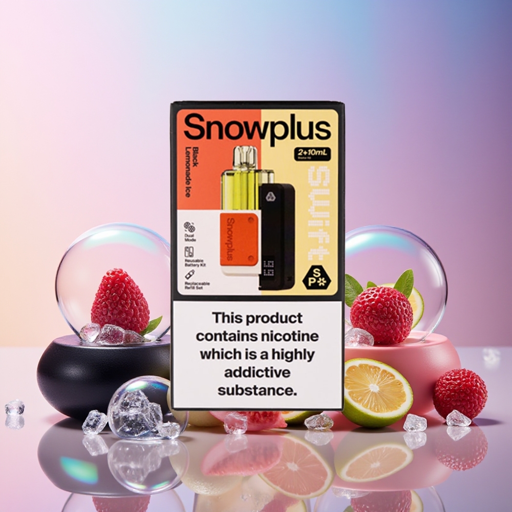 Snowplus Swift 5000 Puffs Prefilled Pod Kit Schwarz Limonade Eis – 1000 mAh, 2+10 ml, Dual Mesh – Schweiz Großhandel