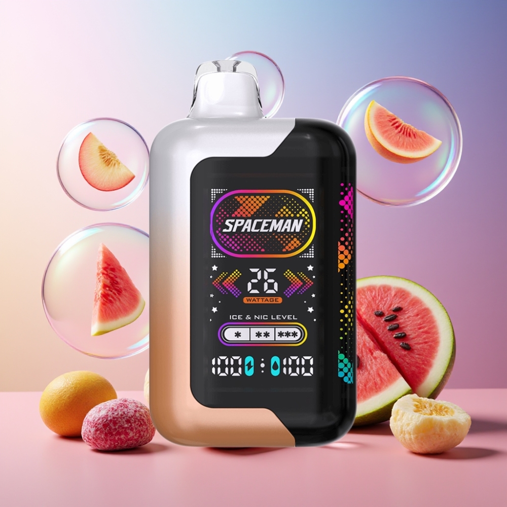 SPACEMAN SP40000 Einweg-Vape Saftiger Pfirsich Wassermelone Schweiz Großhandel - 20ml, 50mg/ml, 1000mAh