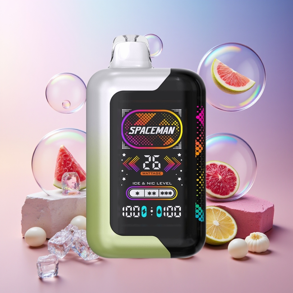 SPACEMAN SP40000 Einweg-Vape Weiße Traube Eis Schweiz Großhandel 1000mAh 20ml 50mg/ml
