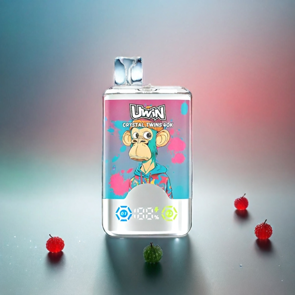 UWIN Crystal Twins 40000 Puffs 32ml 850mAh Type-C Schweiz Großhandel - Wassermelone-Eis und gemischte Beeren