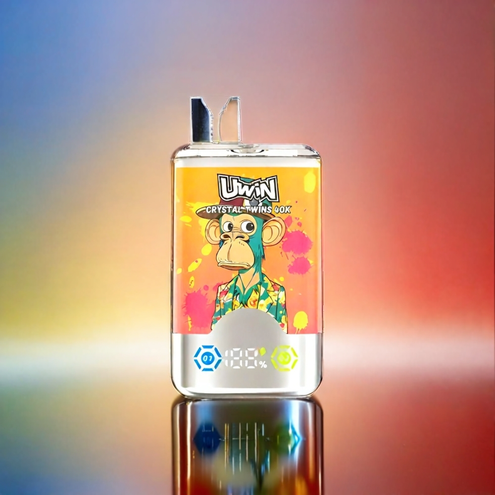 UWIN Crystal Twins 40000 Puffs Schweiz Großhandel – 32ml, 2 Geschmacksrichtungen, Type-C, 850mAh, Peach Mango Pineapple Red Bull