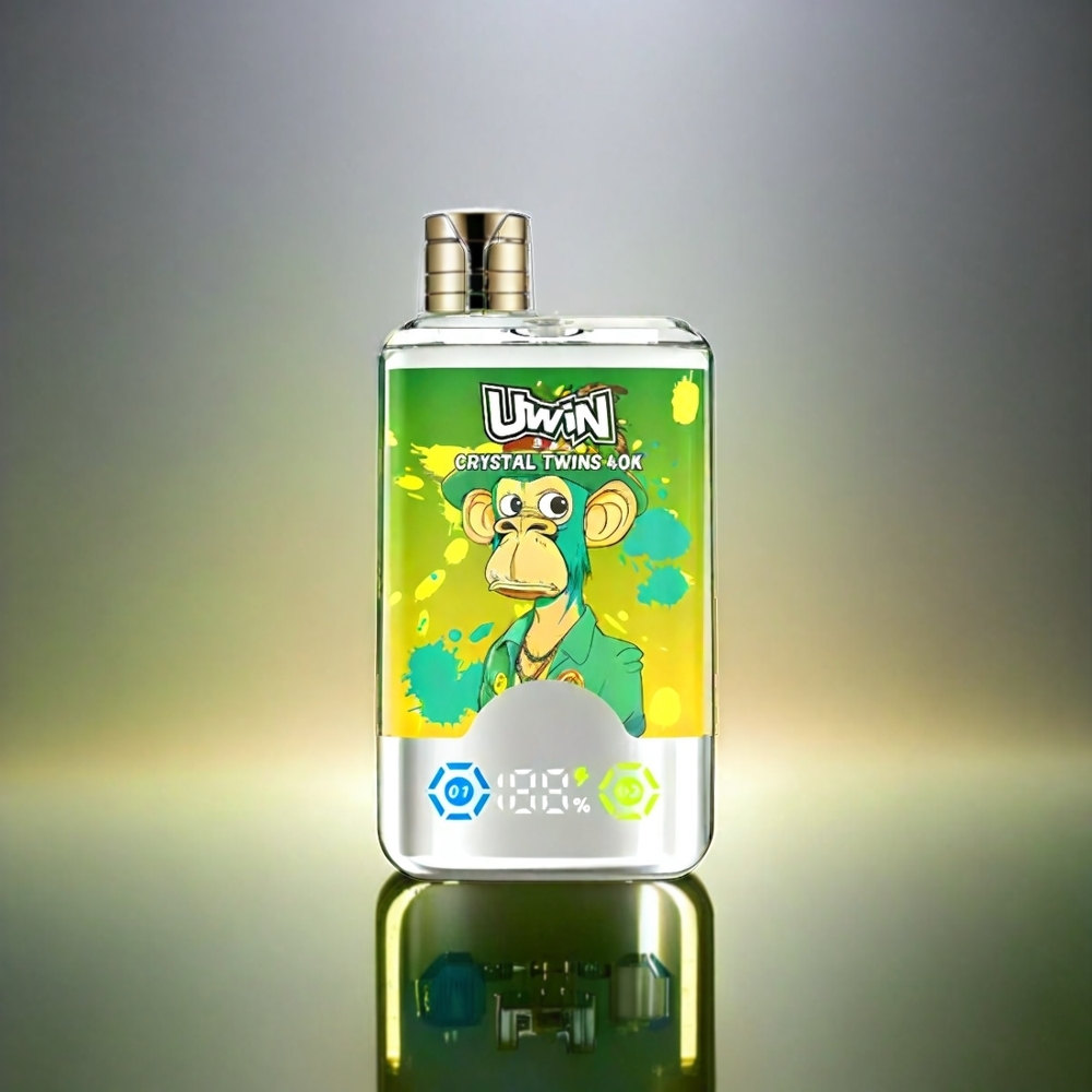UWIN Crystal Twins 40000 Puffs Schweiz Großhandel Kiwi-Passionfruit-Guava Two Apple 32ml 850mAh Type-C 0,6 Ohm Mesh