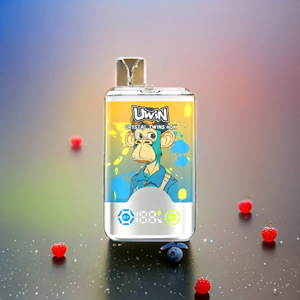 UWIN Crystal Twins 40000 Puffs Vape Blueberry Himbeer Kirsch Eis - 32ml, Typ-C Ladung, 850mAh Schweiz Großhandel