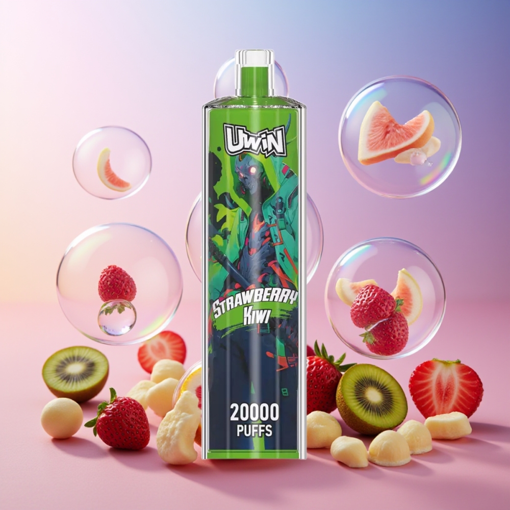 Uwin Shisha Hookah Crystal 20000 Puffs Erdbeer-Kiwi 0% 2% 3% 5% Nikotin 22ml 650 mAh Schweiz großhandel