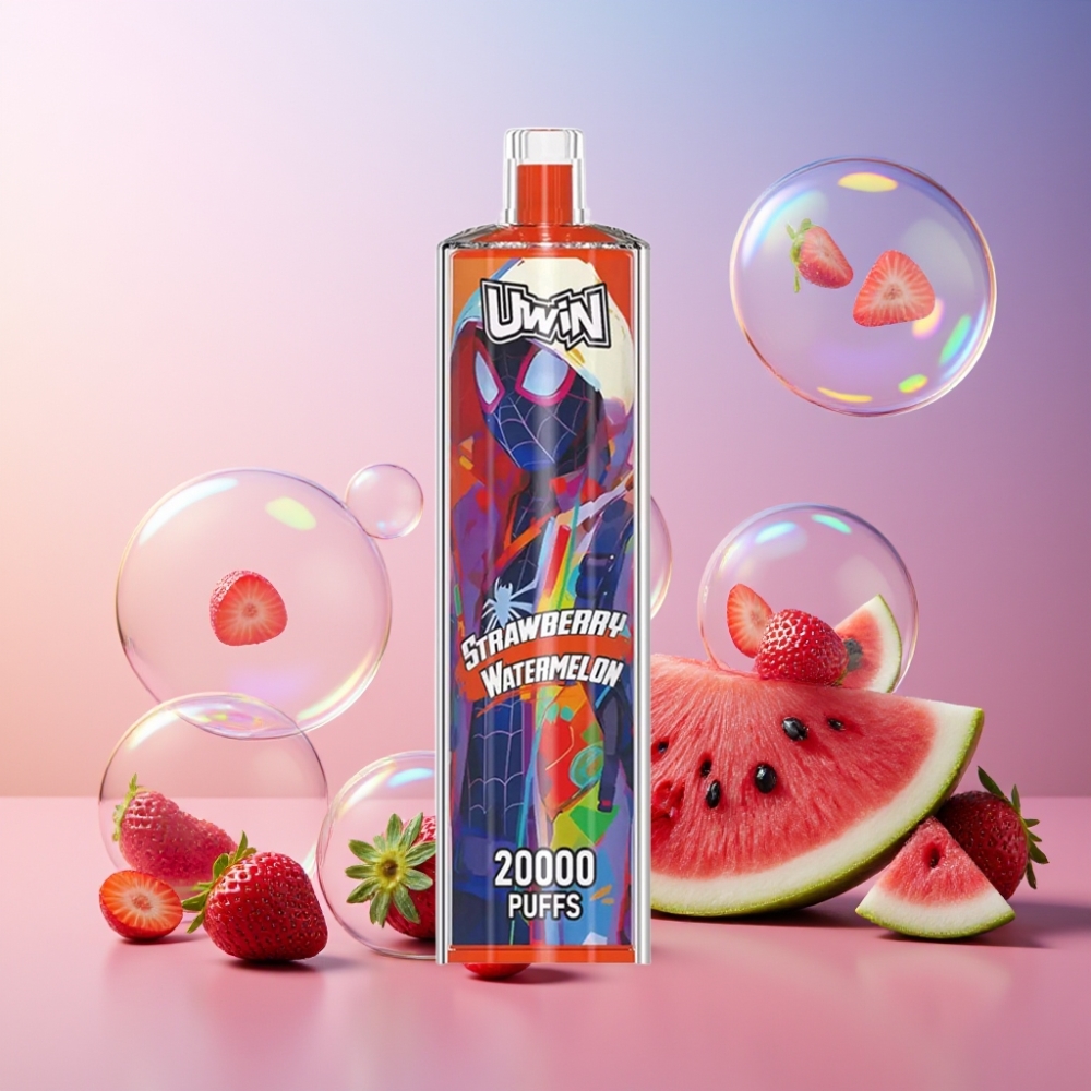 Uwin Shisha Hookah Crystal 20000 Puffs Erdbeer-Wassermelone 22ml 650 mAh Type-C Mesh Coil Schweiz Großhandel