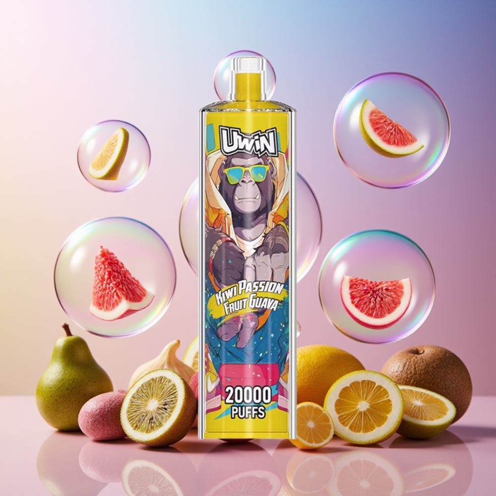 Uwin Shisha Hookah Crystal 20000 Puffs Kiwi Passionsfrucht Guave, 0%-5% Nikotin, 22ml, 650 mAh, Schweiz großhandel