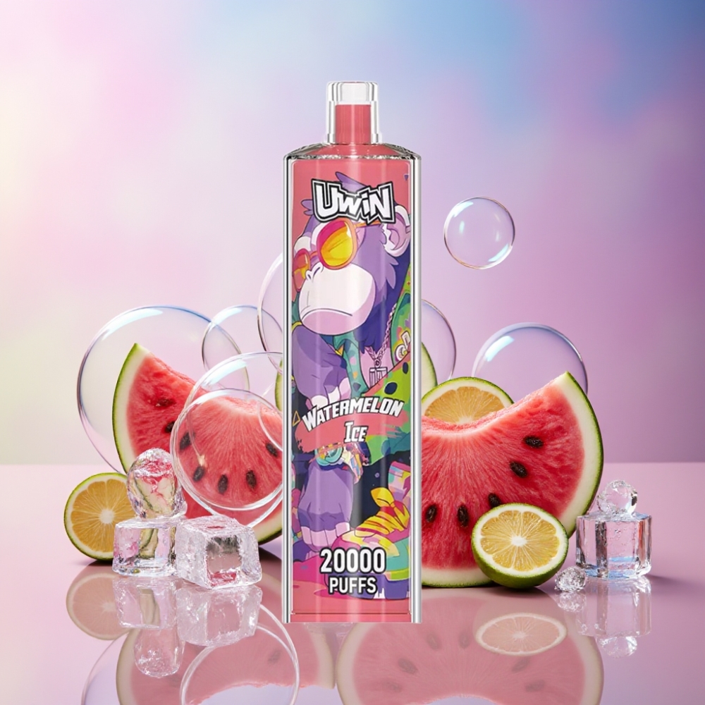 Uwin Shisha Hookah Crystal 20000 Puffs Wassermelone Eis, 0% 2% 3% 5% Nikotin, 22ml, 650 mAh, Schweiz großhandel