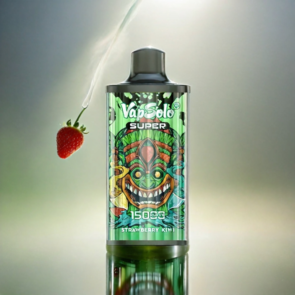 Vapsolo Super 15000 Puffs Erdbeere Kiwi Schweiz Großhandel – 40ml E-Liquid, 850mAh Mesh Coil, Type-C