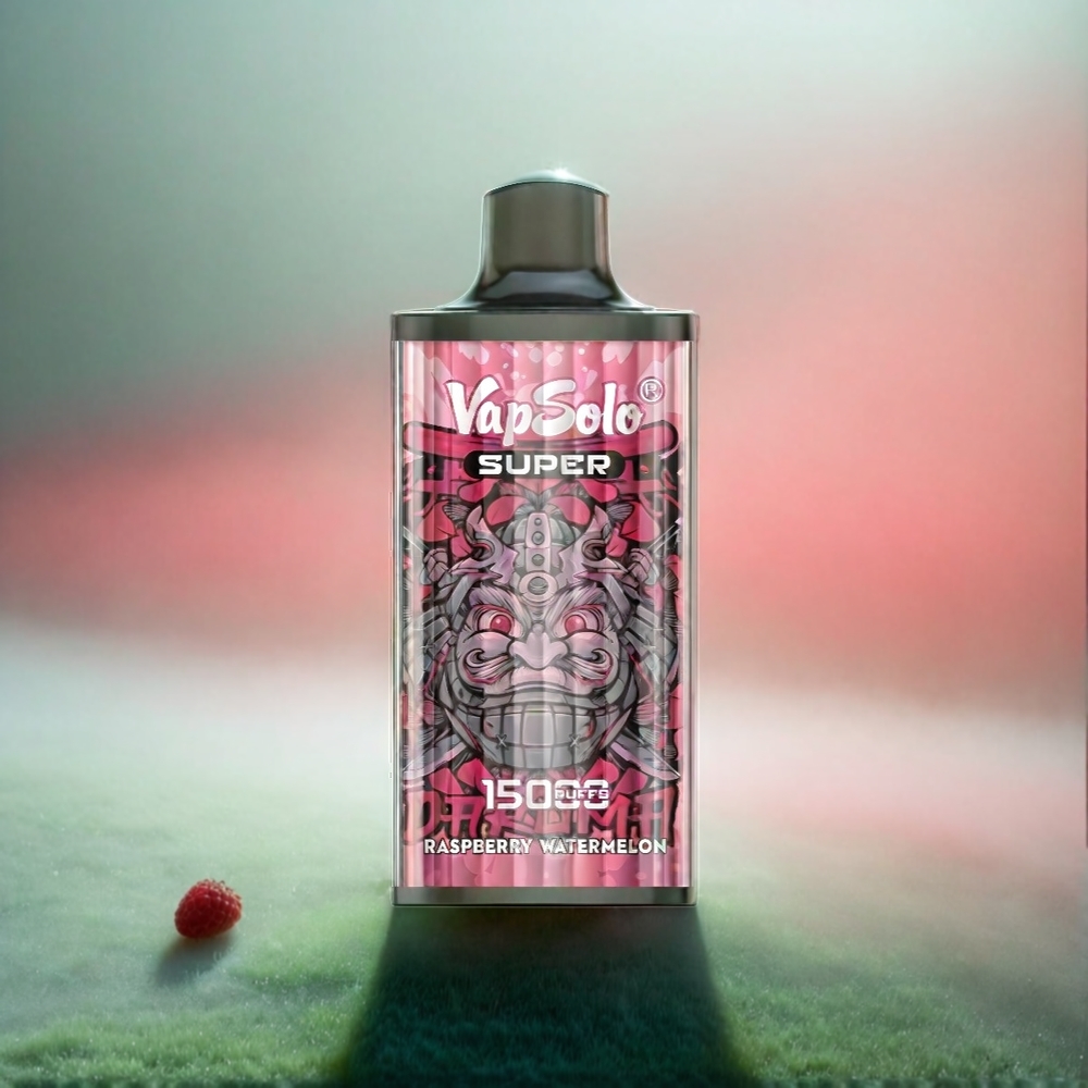Vapsolo Super 15000 Puffs Schweiz Großhandel – 40ml E-Liquid, 850mAh Mesh Coil, Raspberry Watermelon (Himbeer-Wassermelone)