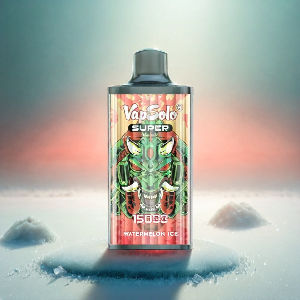 Vapsolo Super 15000 Puffs Schweiz Großhandel – 40ml E-Liquid, 850mAh Mesh Coil, Typ-C, Wassermelone Eis