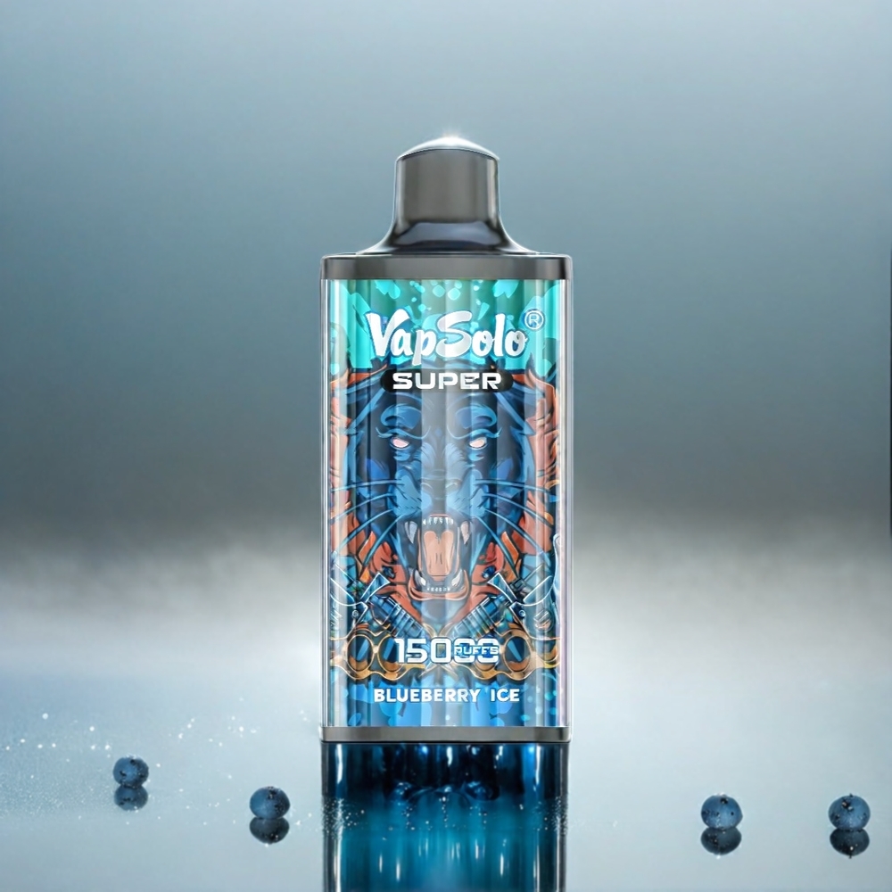 Vapsolo Super 15000 Puffs Schweiz Großhandel – 40ml E-Liquid, 850mAh, Type-C, Blueberry Ice (Blaubeer-Eis)